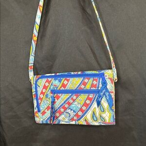 Vera Bradley Paisley Red and Blue Crossbody Bag